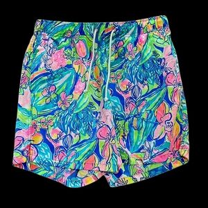 Lilly Pulitzer Men's Vibrant Capri Line Pocket Swim Trunks in Med